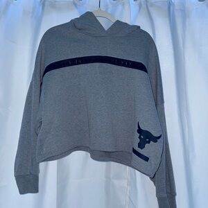 Gray Hoodie with Bull Logo